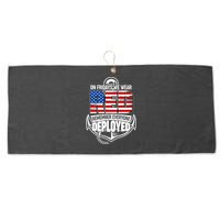 On Fridays We Wear RED Remember Everyone Deployed Large Microfiber Waffle Golf Towel
