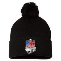On Fridays We Wear RED Remember Everyone Deployed Pom Pom 12in Knit Beanie