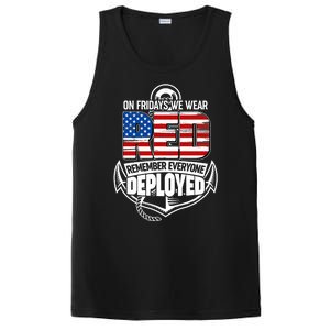 On Fridays We Wear RED Remember Everyone Deployed PosiCharge Competitor Tank