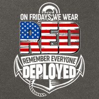 On Fridays We Wear RED Remember Everyone Deployed Cotton Canvas Backpack