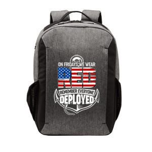 On Fridays We Wear RED Remember Everyone Deployed Vector Backpack