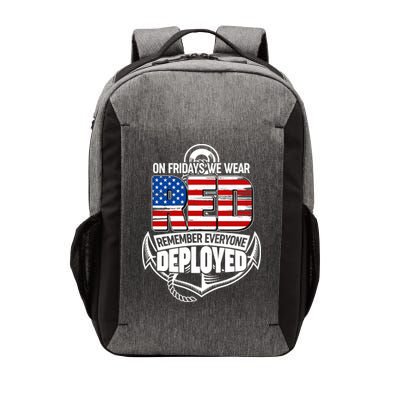 On Fridays We Wear RED Remember Everyone Deployed Vector Backpack