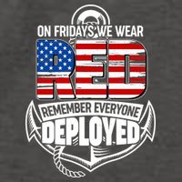 On Fridays We Wear RED Remember Everyone Deployed Vector Backpack