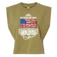 On Fridays We Wear RED Remember Everyone Deployed Garment-Dyed Women's Muscle Tee