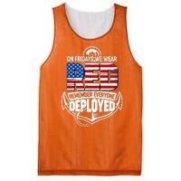 On Fridays We Wear RED Remember Everyone Deployed Mesh Reversible Basketball Jersey Tank