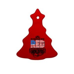 On Fridays We Wear RED Remember Everyone Deployed Ceramic Tree Ornament