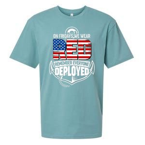 On Fridays We Wear RED Remember Everyone Deployed Sueded Cloud Jersey T-Shirt