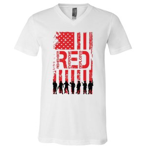 On Friday We Wear Red. V-Neck T-Shirt