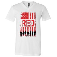 On Friday We Wear Red. V-Neck T-Shirt