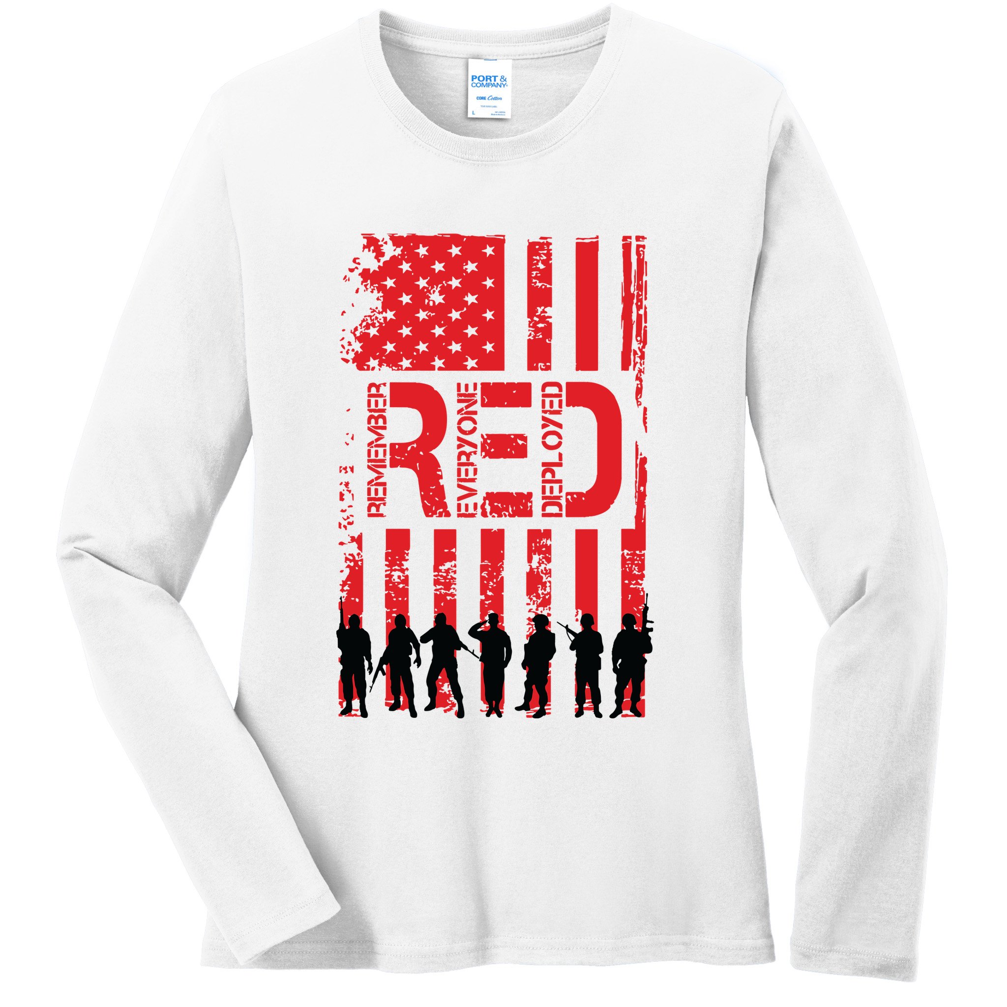 On Friday We Wear Red. Ladies Long Sleeve Shirt