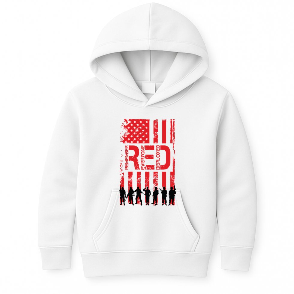 On Friday We Wear Red. Kids Hoodie
