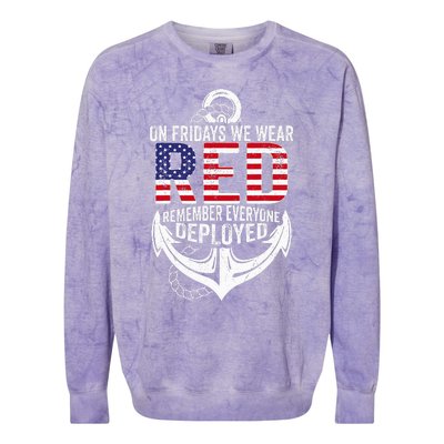 On Fridays We Wear Red Friday Colorblast Crewneck Sweatshirt