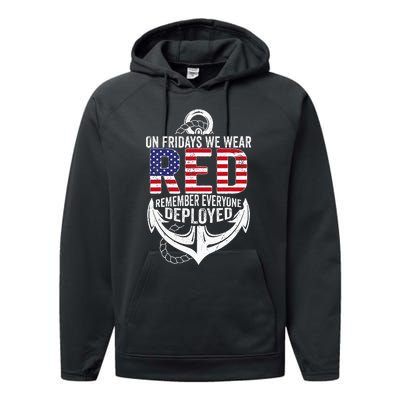 On Fridays We Wear Red Friday Performance Fleece Hoodie