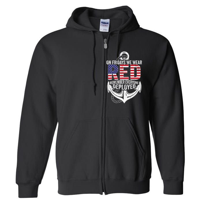 On Fridays We Wear Red Friday Full Zip Hoodie