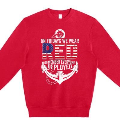 On Fridays We Wear Red Friday Premium Crewneck Sweatshirt