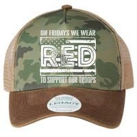 On Fridays We Wear Red To Support Our Troops Red Friday Legacy Tie Dye Trucker Hat