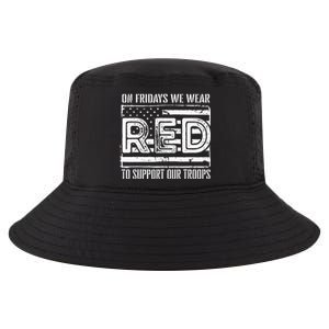 On Fridays We Wear Red To Support Our Troops Red Friday Cool Comfort Performance Bucket Hat