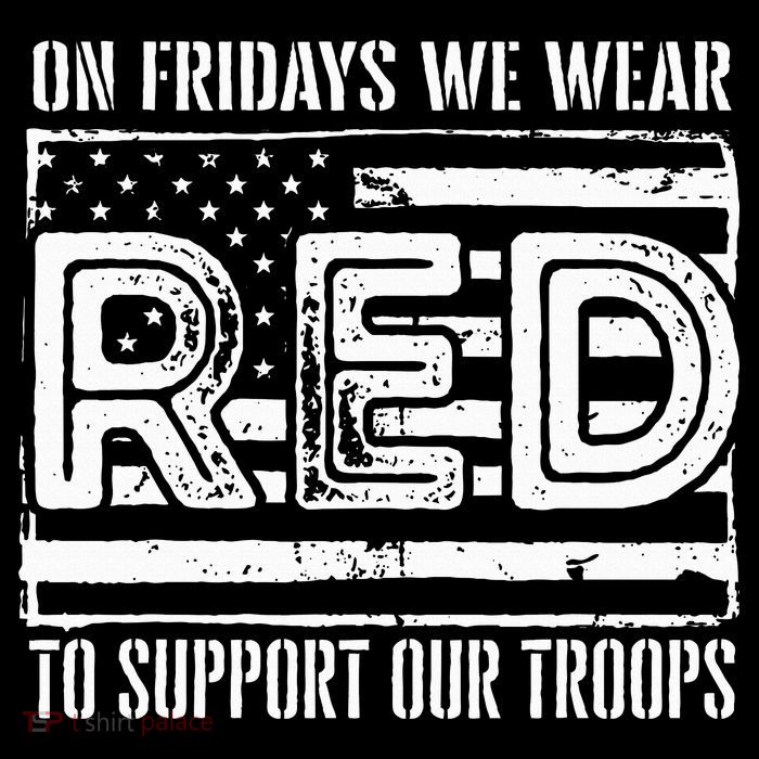 On Fridays We Wear Red To Support Our Troops Red Friday Bucket Hat