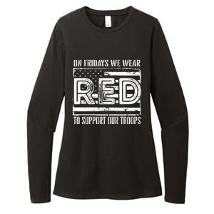 On Fridays We Wear Red To Support Our Troops Red Friday Womens CVC Long Sleeve Shirt