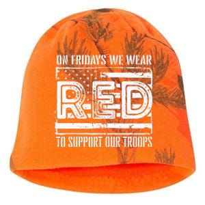 On Fridays We Wear Red To Support Our Troops Red Friday Kati - Camo Knit Beanie