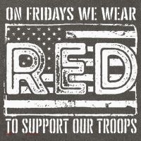On Fridays We Wear Red To Support Our Troops Red Friday Cotton Canvas Backpack