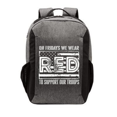 On Fridays We Wear Red To Support Our Troops Red Friday Vector Backpack