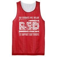 On Fridays We Wear Red To Support Our Troops Red Friday Mesh Reversible Basketball Jersey Tank