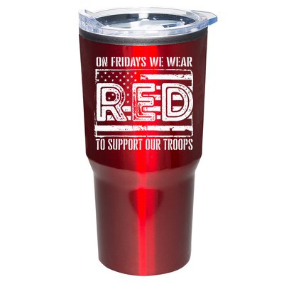 On Fridays We Wear Red To Support Our Troops Red Friday Tumbler