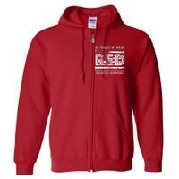 On Fridays We Wear Red To Support Our Troops Red Friday Full Zip Hoodie