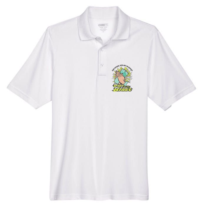 Our Father Who Art In Heaven Baja Be Thy Blast Men's Origin Performance Pique Polo