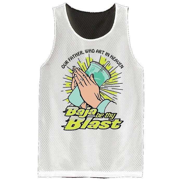 Our Father Who Art In Heaven Baja Be Thy Blast Mesh Reversible Basketball Jersey Tank