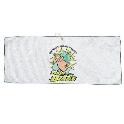 Our Father Who Art In Heaven Baja Be Thy Blast Large Microfiber Waffle Golf Towel