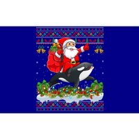 Orca Fish Xmas Pajama Ugly Santa Riding Orca Christmas Gift Bumper Sticker