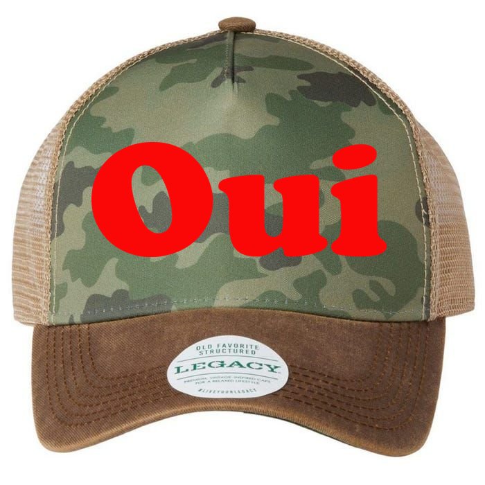 Oui French Yes Red Retro 90s Legacy Tie Dye Trucker Hat