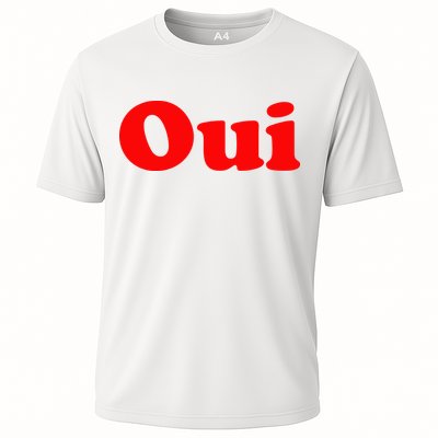 Oui French Yes Red Retro 90s Performance Shirt