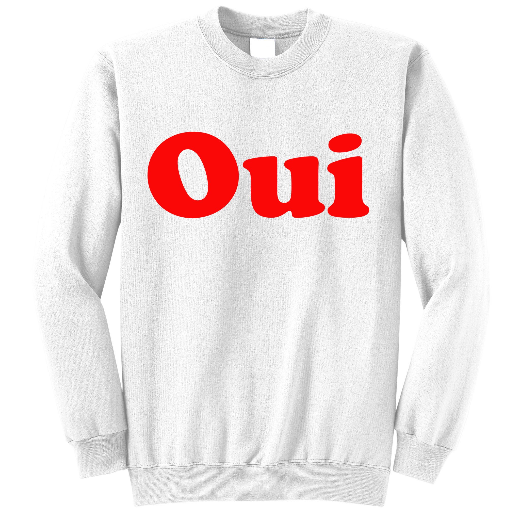 Oui French Yes Red Retro 90s Sweatshirt