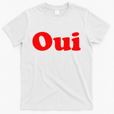 Oui French Yes Red Retro 90s T-Shirt