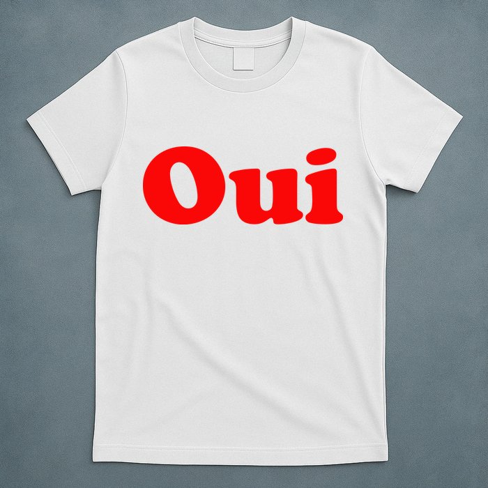 Oui French Yes Red Retro 90s T-Shirt