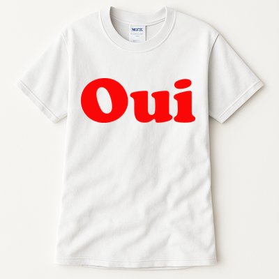 Oui French Yes Red Retro 90s Tall T-Shirt