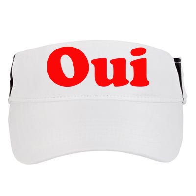 Oui French Yes Red Retro 90s Adult Drive Performance Visor