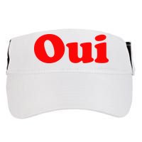 Oui French Yes Red Retro 90s Adult Drive Performance Visor