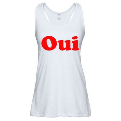 Oui French Yes Red Retro 90s Ladies Essential Flowy Tank