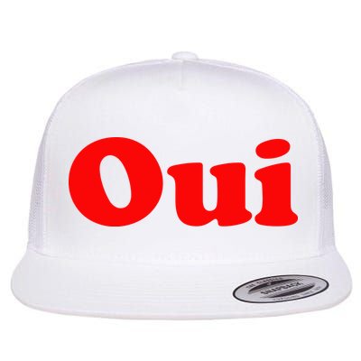Oui French Yes Red Retro 90s Flatbill Hat