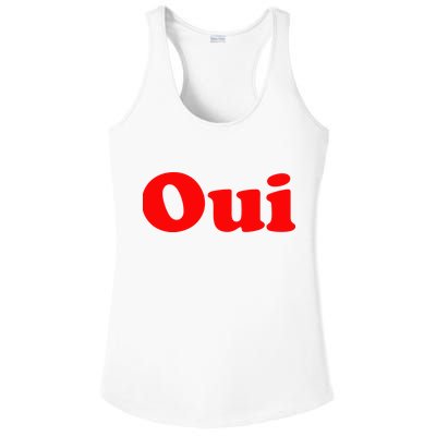Oui French Yes Red Retro 90s Ladies PosiCharge Competitor Racerback Tank