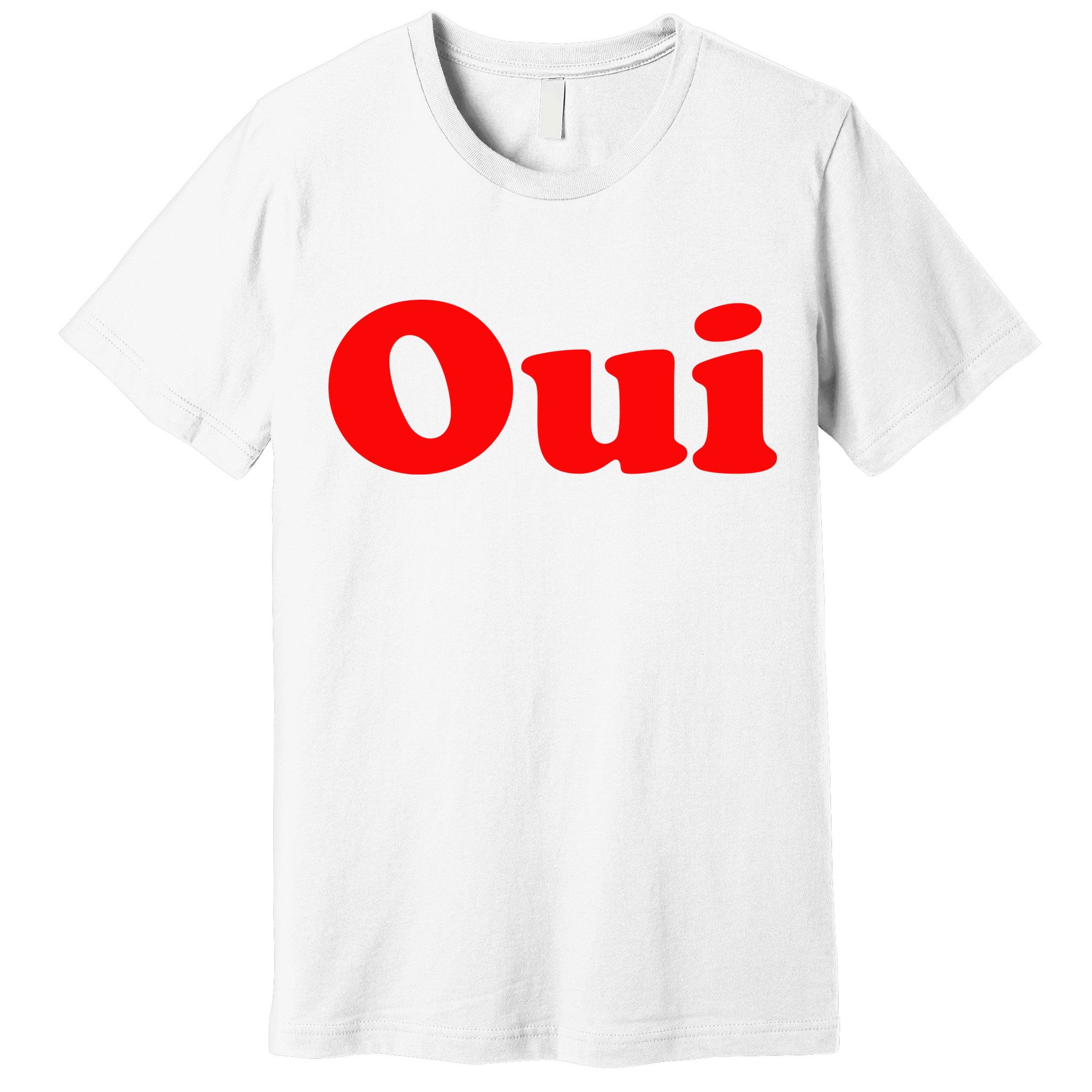 Oui French Yes Red Retro 90s Premium T-Shirt