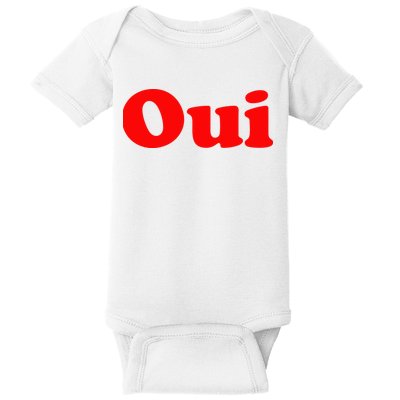 Oui French Yes Red Retro 90s Baby Bodysuit