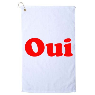 Oui French Yes Red Retro 90s Golf Towel