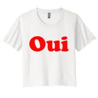 Oui French Yes Red Retro 90s Crop Top