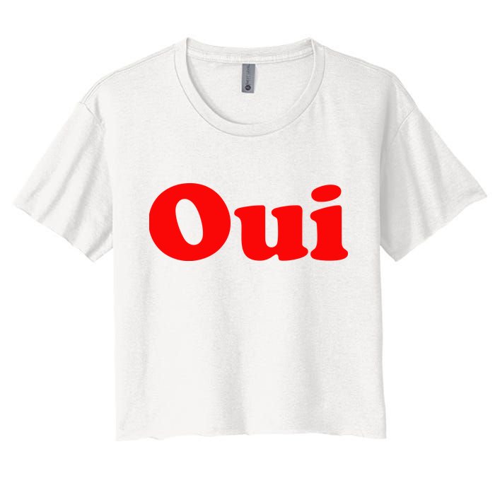Oui French Yes Red Retro 90s Crop Top