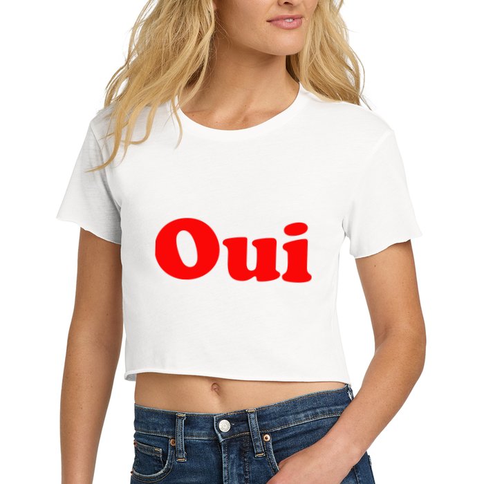Oui French Yes Red Retro 90s Crop Top